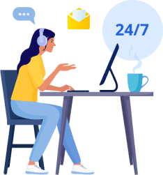 Digital marketing support illustration